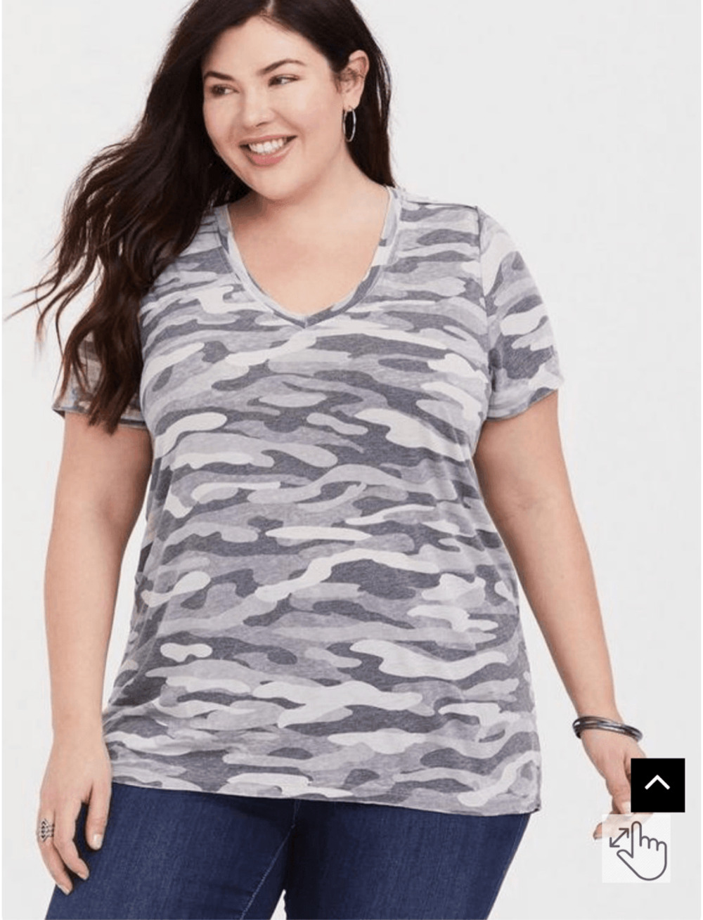 Classic Fit Vintage Burnout Camo Casual Collegiate Lounge Comfy V-Neck Tee